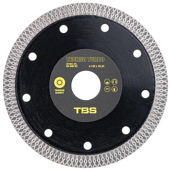 Diamant-Trennscheibe TBS Ø 125 x 22,23 x 2,2mm Turbo