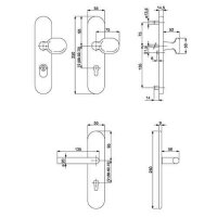 Wohnungseingangstür SET weiß, CPL inklusive Türblatt, Block-Zarge und Beschlag