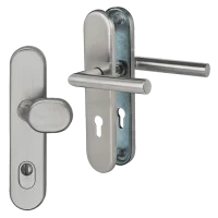 Wohnungseingangstür SET weiß, CPL inklusive Türblatt, Block-Zarge und Beschlag