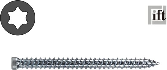 Fensterrahmenschraube TX30-Antrieb 7.5 x152 Montageschraube mit Zylinderkopf, verzinkt blau