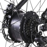 26 Zoll 500W Elektrofahrrad mit 48V 15Ah Batterie, Fat Tire Snow EBike Shimano 7 Speed Dual Disc Brake, Elektro Mountainbike für Erwachsene Vollfederung mit LCD Display Frontlicht