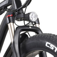 26 Zoll 500W Elektrofahrrad mit 48V 15Ah Batterie, Fat Tire Snow EBike Shimano 7 Speed Dual Disc Brake, Elektro Mountainbike für Erwachsene Vollfederung mit LCD Display Frontlicht